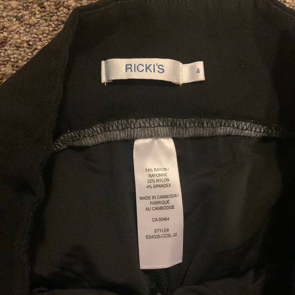 Black Ricki’s size 4 Skinny Dress Pant - Picture 4 of 5